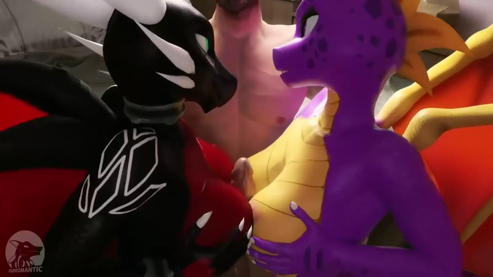 Two engaged furries uniondrakevix in with cum on upper their bodies